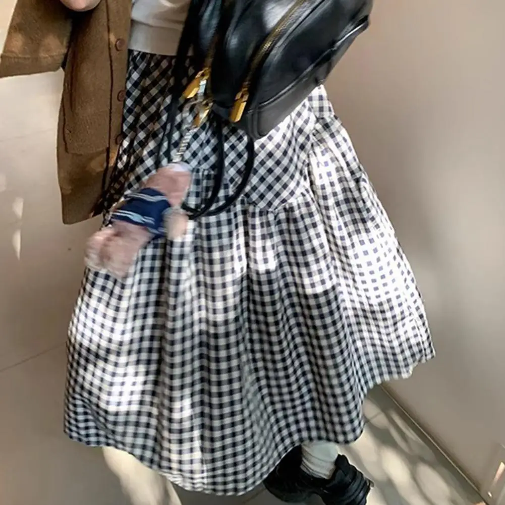 Plaid A-line Midi Skirt Retro Style Plaid Print Midi Skirt with Elastic High Waist for Women A-line Swing Skirt for Wear Vintage
Plaid A-line Midi Skirt Retro Style Plaid Print Midi Skirt with Elastic High Waist for Women A-line Swing Skirt for Wear Vintage