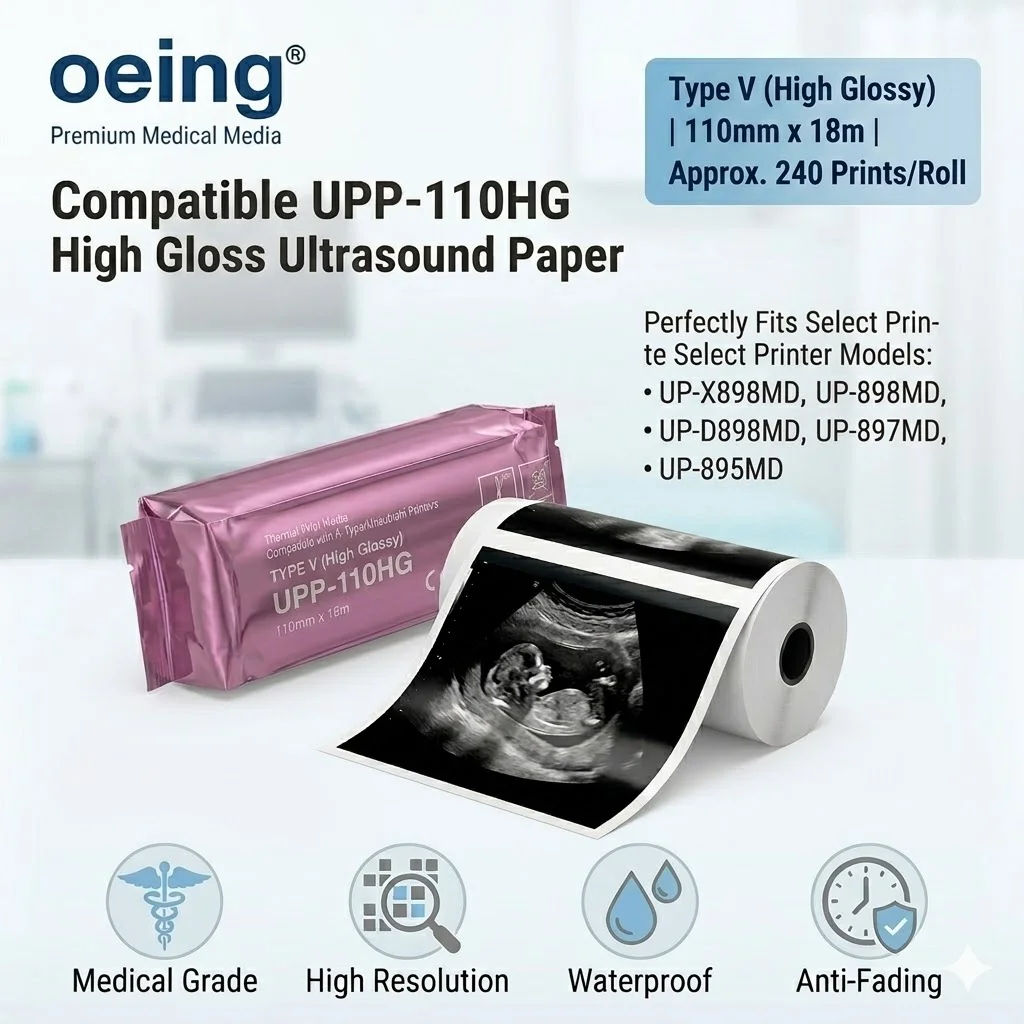 Совместимая термобумага oeing UPP-110HG High Gloss для ультразвуковых принтеров SONY UP-X898MD, UP-897MD, UP-898MD, UP-890, UP-895MD
Совместимая термобумага oeing UPP-110HG High Gloss для ультразвуковых принтеров SONY UP-X898MD, UP-897MD, UP-898MD, UP-890, UP-895MD