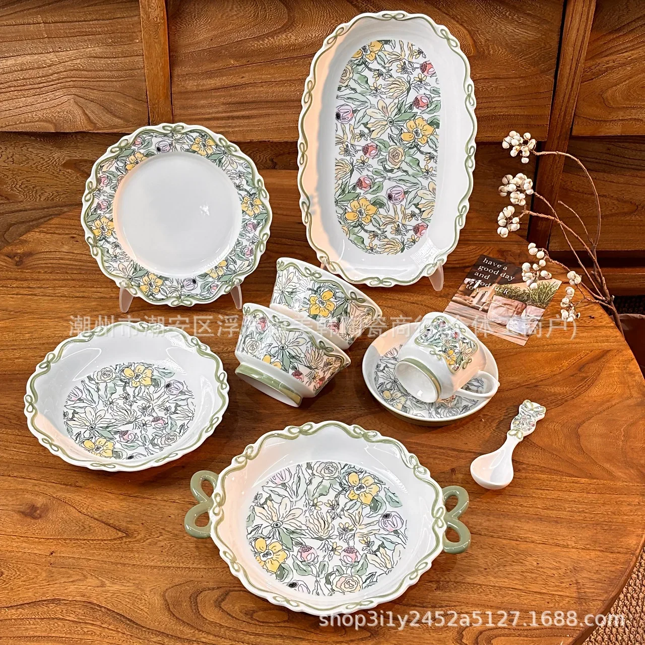 DSA French hand-painted bow ceramic tableware household rice bowl soup bowl vegetable plate fish plate gift box
DSA French hand-painted bow ceramic tableware household rice bowl soup bowl vegetable plate fish plate gift box