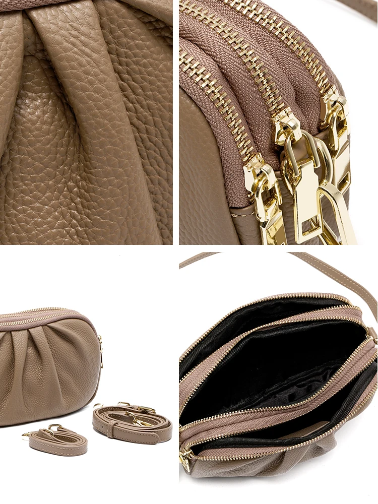 Women's Natural Cow Leather Shoulder Bags Female Fashion Luxury Designer Office Handbags Ladies Soft Retro Cowhide Crossbody Bag
Women's Natural Cow Leather Shoulder Bags Female Fashion Luxury Designer Office Handbags Ladies Soft Retro Cowhide Crossbody Bag