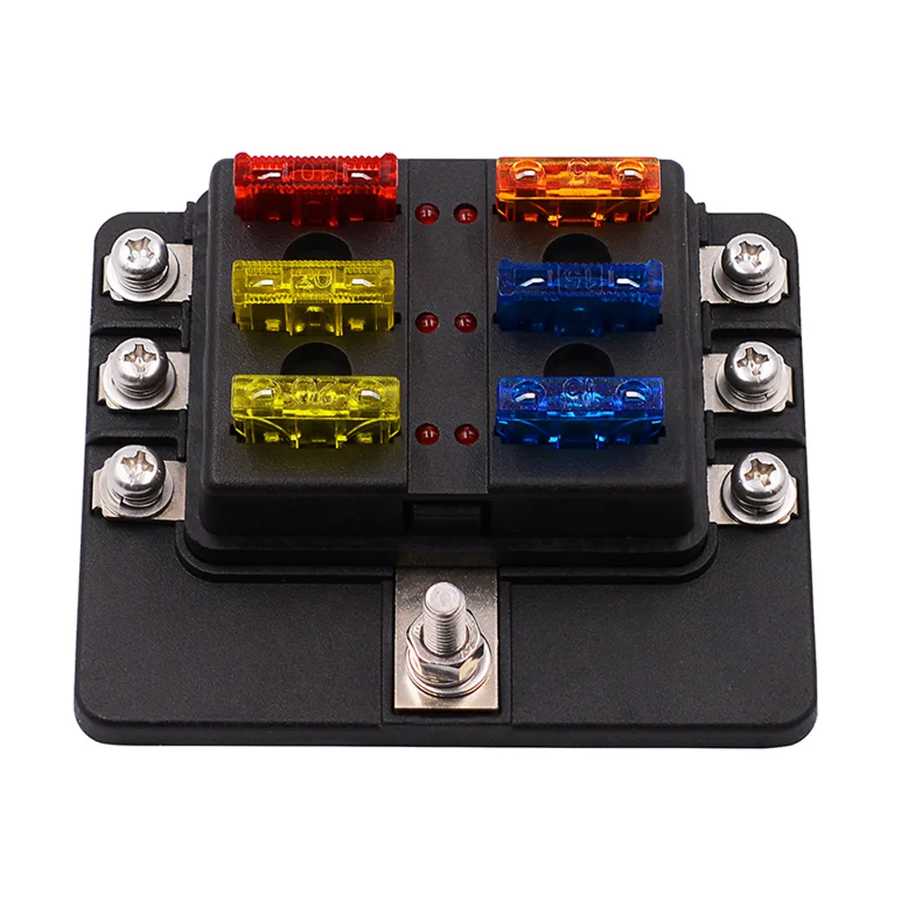 RV 12-36V Car Fuse Box with 8 Output Screw Terminals 1 Input Power Distribution Block for Automotive Audio Setup
RV 12-36V Car Fuse Box with 8 Output Screw Terminals 1 Input Power Distribution Block for Automotive Audio Setup