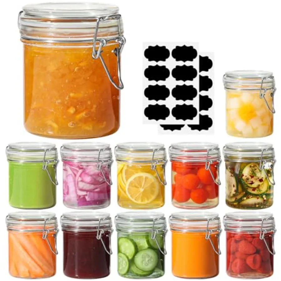 8oz Small Airtight Glass Jars Set of 12 with Lid Food Storage Jar Round Mini Storage Container with Clear Preserving Seal Wire
8oz Small Airtight Glass Jars Set of 12 with Lid Food Storage Jar Round Mini Storage Container with Clear Preserving Seal Wire