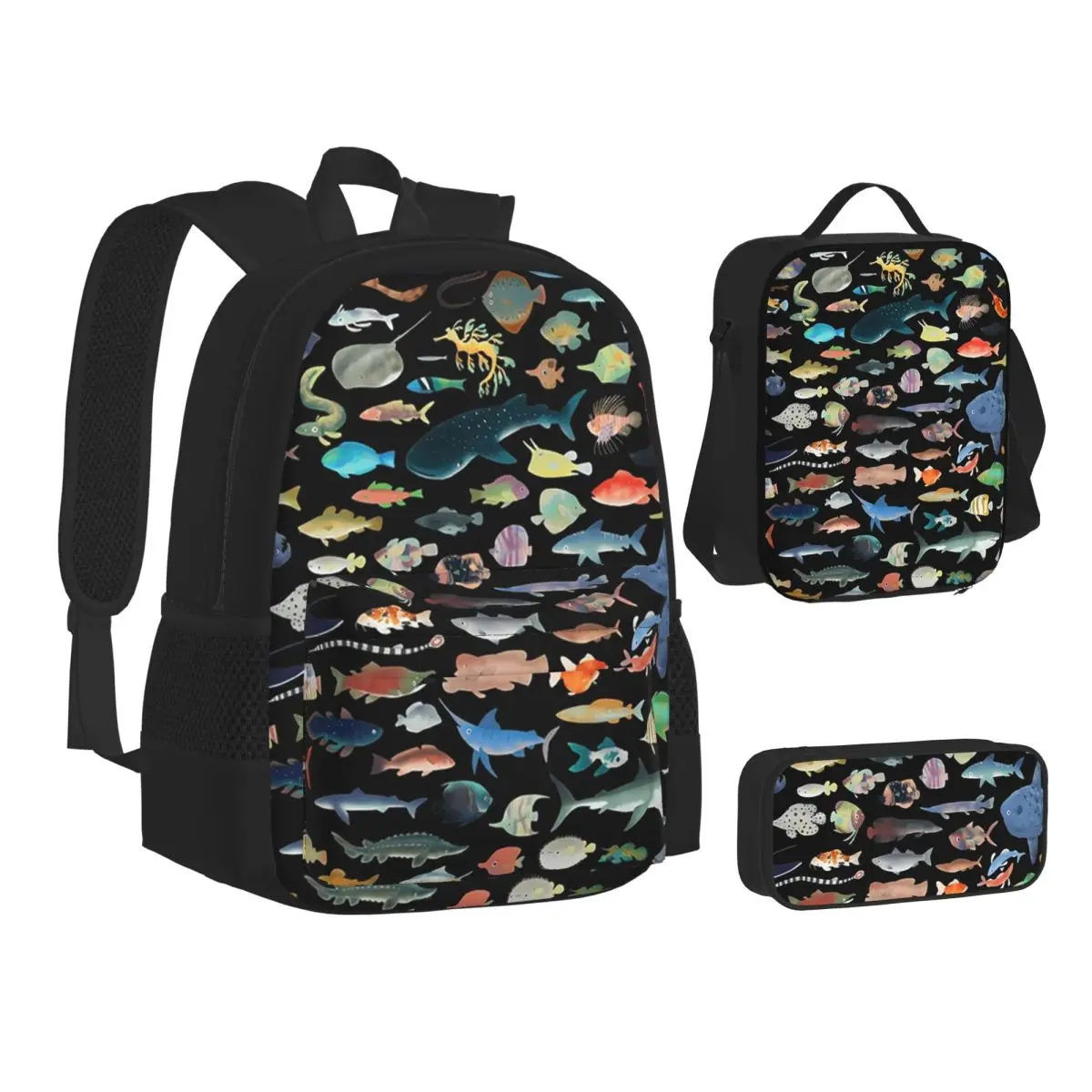 One Hundred Fish Ocean Life Scuba Diving Backpacks Boy Girl Bookbag School Bags Kids Rucksack Lunch Bag Pen Bag Three-Piece Set
One Hundred Fish Ocean Life Scuba Diving Backpacks Boy Girl Bookbag School Bags Kids Rucksack Lunch Bag Pen Bag Three-Piece Set