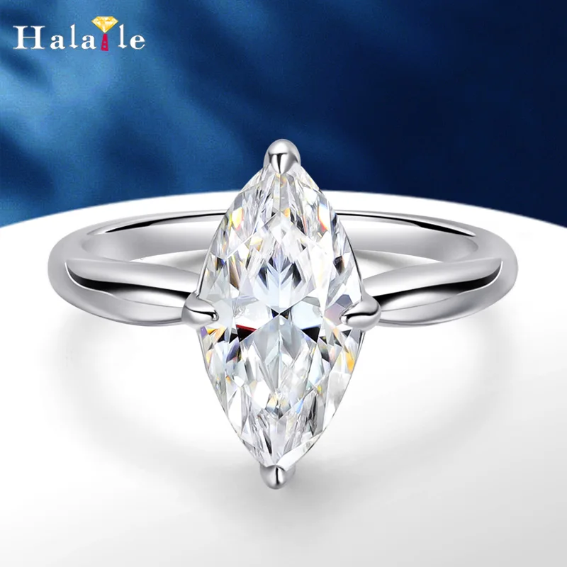 Кольцо Halaile D Color Marquise Cut из стерлингового серебра S925 с муассанитом и модными ювелирными украшениями GRA, свадебный подарок для женщин
Кольцо Halaile D Color Marquise Cut из стерлингового серебра S925 с муассанитом и модными ювелирными украшениями GRA, свадебный подарок для женщин