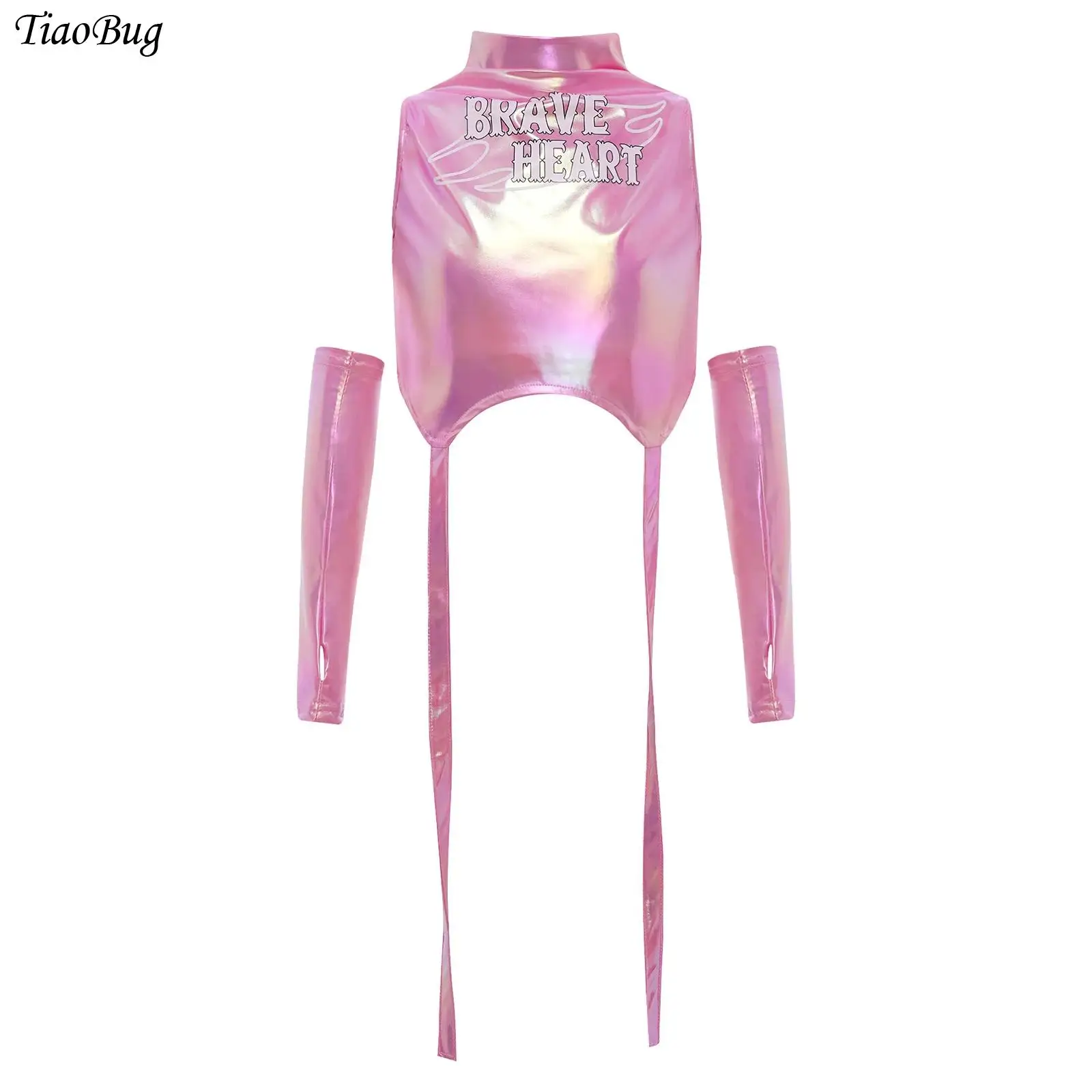 Kids Girls Hip-Hop Jazz Dance Performance Costume Rhinestones Crew Neck Sleeveless Metallic Crop Top Snakeskin/Letter Print
Kids Girls Hip-Hop Jazz Dance Performance Costume Rhinestones Crew Neck Sleeveless Metallic Crop Top Snakeskin/Letter Print