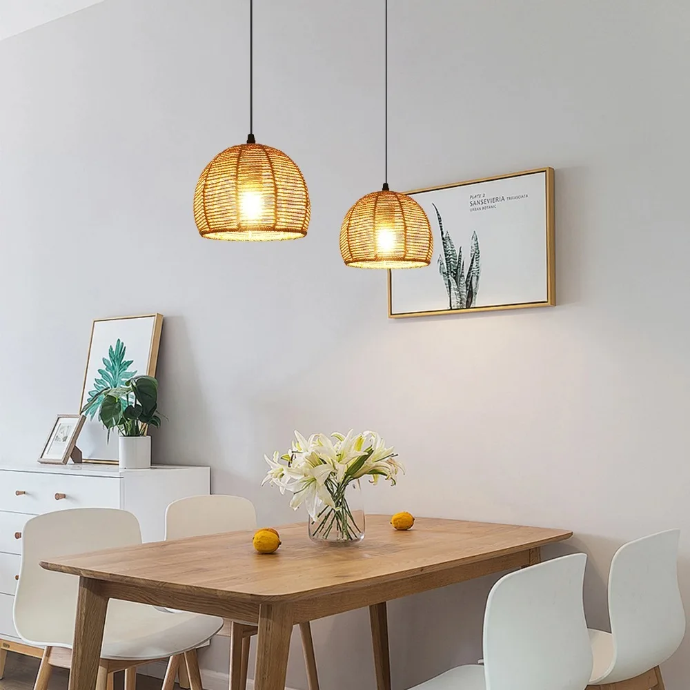 JOYINLED Boho Chandelier 20CM Wicker Pendant Light Natural Rattan Woven Hanging Light Fixture for Dining Room Living Room Lamp
JOYINLED Boho Chandelier 20CM Wicker Pendant Light Natural Rattan Woven Hanging Light Fixture for Dining Room Living Room Lamp