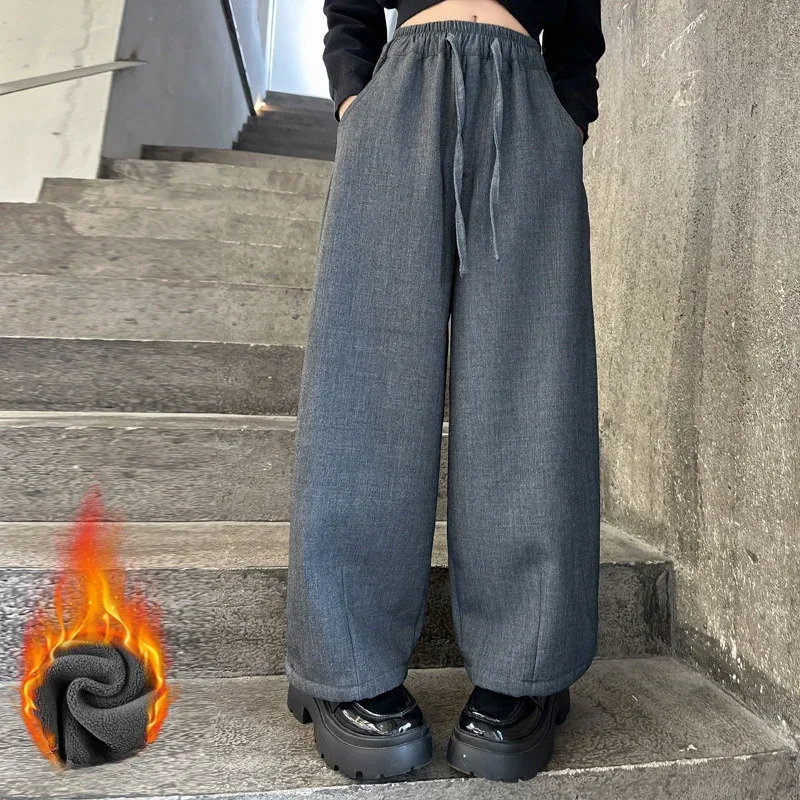 Girls Formal Pants Autumn Winter Fleece Warm School Teens Kids Wide Leg Pants Casual Loose Grey Children Suit Trousers 8 10 12 Y
Girls Formal Pants Autumn Winter Fleece Warm School Teens Kids Wide Leg Pants Casual Loose Grey Children Suit Trousers 8 10 12 Y