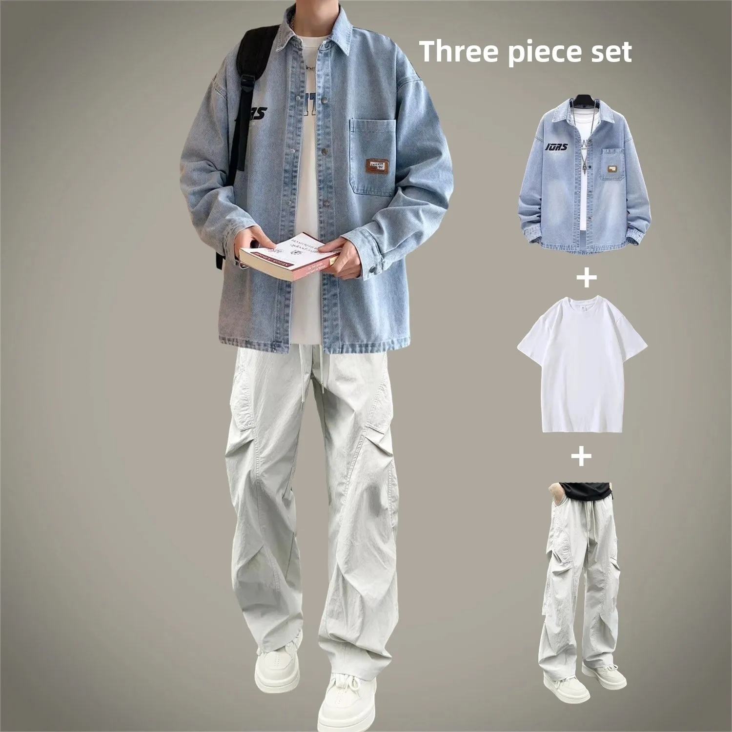 Осенний мужской джинсовый костюм irt Jaet Long Sve, модный комплект, повседневный спортивный костюм для подростков, длинные брюки без бренда китайского бренда
Осенний мужской джинсовый костюм irt Jaet Long Sve, модный комплект, повседневный спортивный костюм для подростков, длинные брюки без бренда китайского бренда