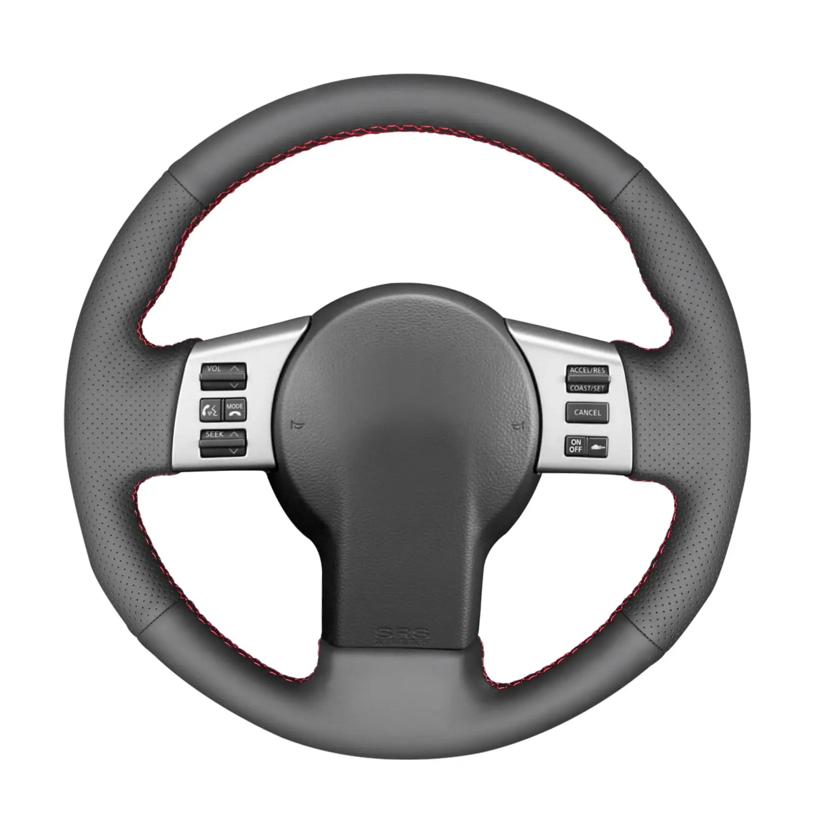 Black Perforated Artificial Leather Steering Wheel Cover With Red Stitching For Infiniti FX35 FX45 2003–2008 Nissan 350Z
Black Perforated Artificial Leather Steering Wheel Cover With Red Stitching For Infiniti FX35 FX45 2003–2008 Nissan 350Z