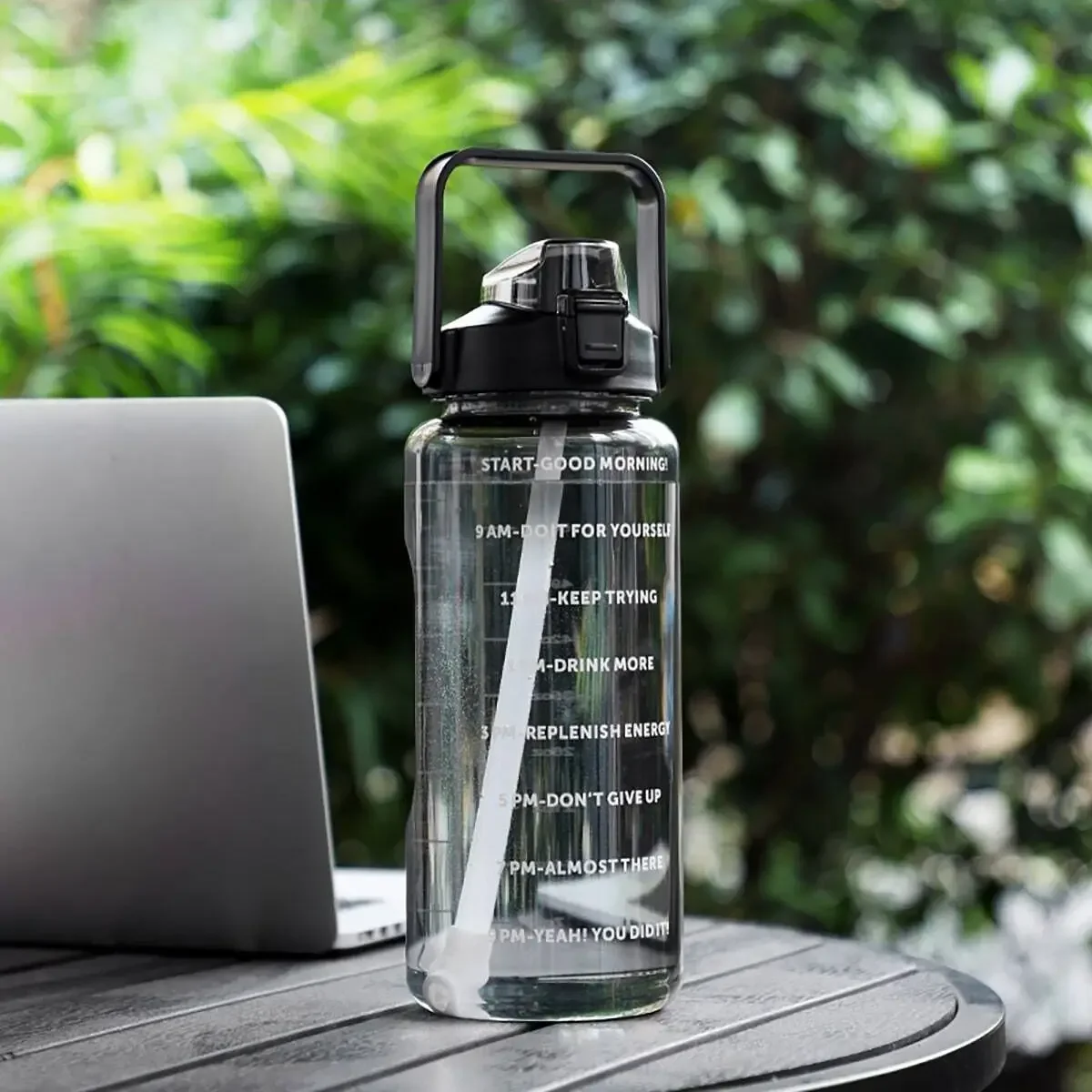 1pc Durable PlasticSports WaterBottle With Scale Large Capacity Portable Space Cup With Straw For Fitness Outdoor Hiking Camping
1pc Durable PlasticSports WaterBottle With Scale Large Capacity Portable Space Cup With Straw For Fitness Outdoor Hiking Camping