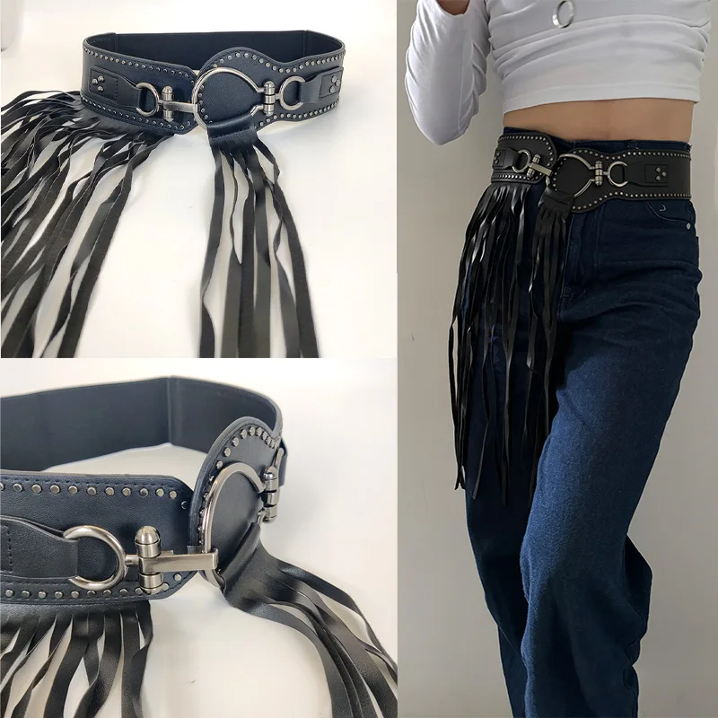 Women Punk Long Tassel Waist Chain Leather Body Belt Girl Party Night Club Body Jewelry Waist Belly Belt Dancing Strap Belt
Women Punk Long Tassel Waist Chain Leather Body Belt Girl Party Night Club Body Jewelry Waist Belly Belt Dancing Strap Belt