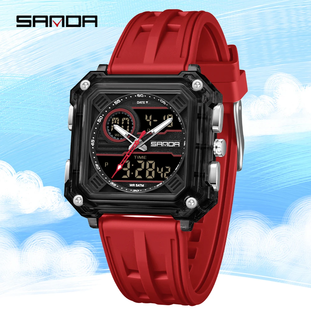 Fashion SANDA 2026 new 6382 luxury men's electronic watch dual monitor sports waterproof night light men's watch
Fashion SANDA 2026 new 6382 luxury men's electronic watch dual monitor sports waterproof night light men's watch