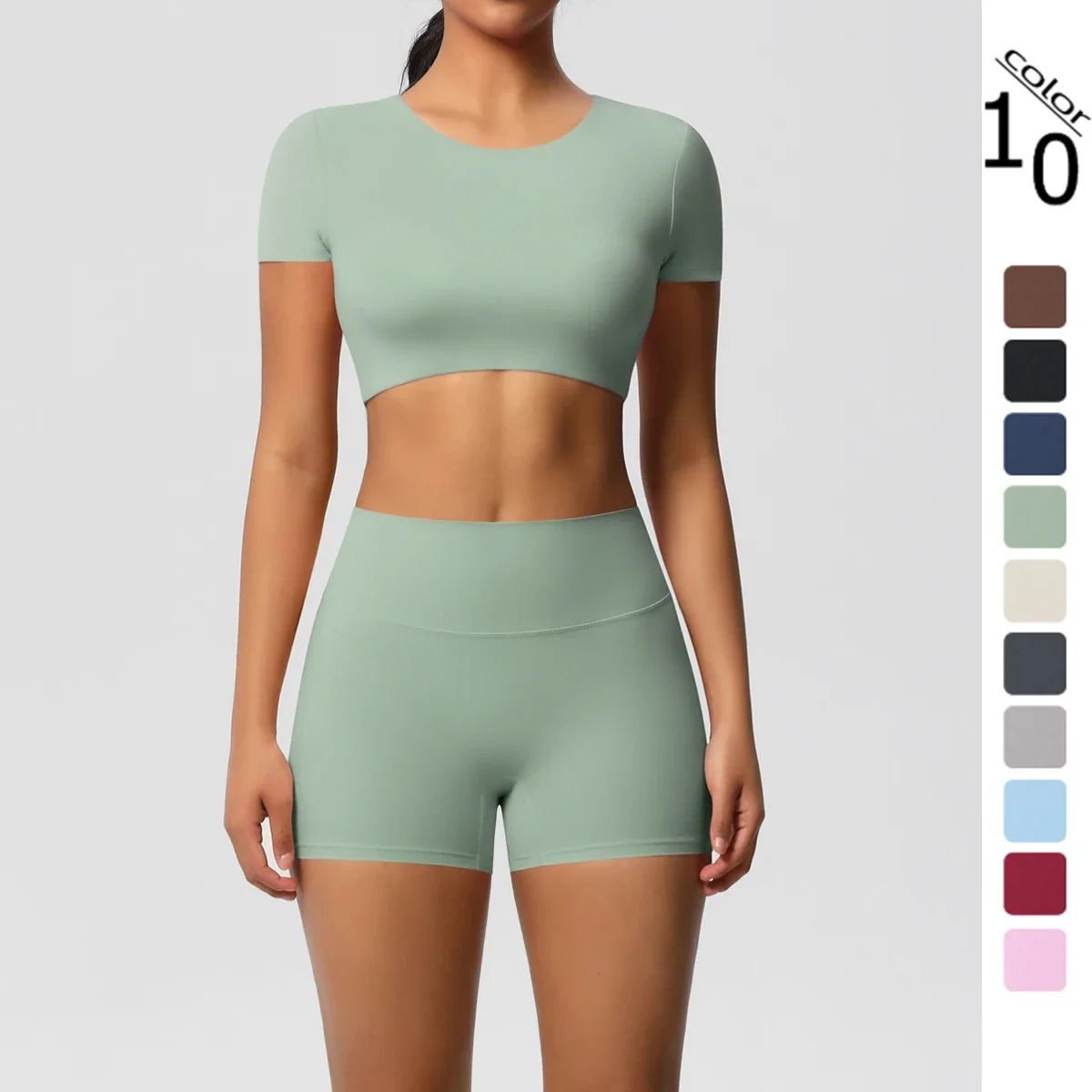 2PCS Yoga Set Women's Sportswear Yoga Clothes Fitness Short Sleeve Tracksuits Sports Suit Gym Top High Waist Shorts Women sets
2PCS Yoga Set Women's Sportswear Yoga Clothes Fitness Short Sleeve Tracksuits Sports Suit Gym Top High Waist Shorts Women sets