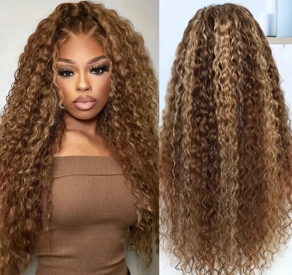 Two-tone gradient lace wig, African small curls, European and American style curls, brightening and versatile
Two-tone gradient lace wig, African small curls, European and American style curls, brightening and versatile
