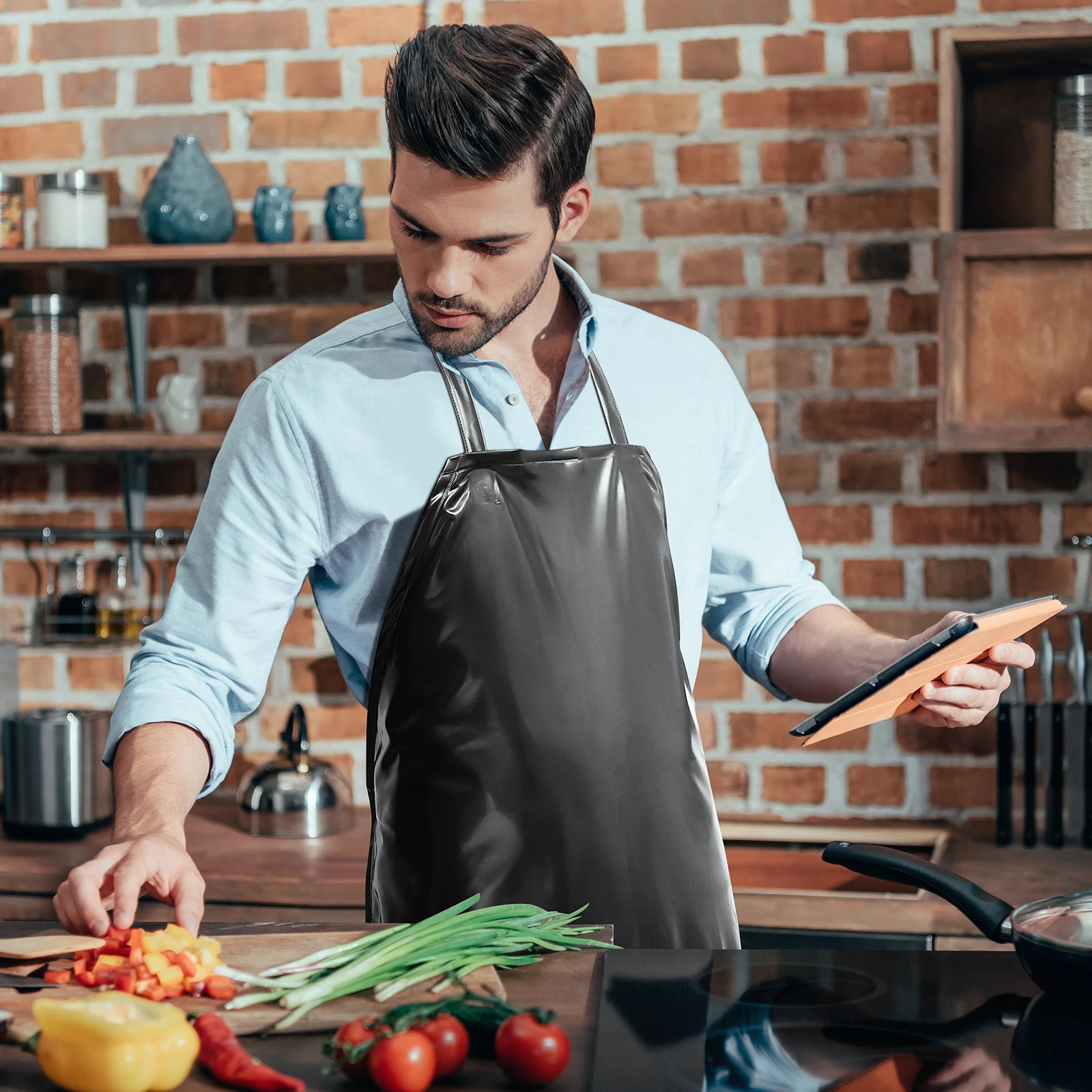 Heavy Duty Waterproof Black Pvc Apron 110X80Cm Oil Chemical Resistant For Kitchen Cleaning Carpentry Halter Sleeveless
Heavy Duty Waterproof Black Pvc Apron 110X80Cm Oil Chemical Resistant For Kitchen Cleaning Carpentry Halter Sleeveless