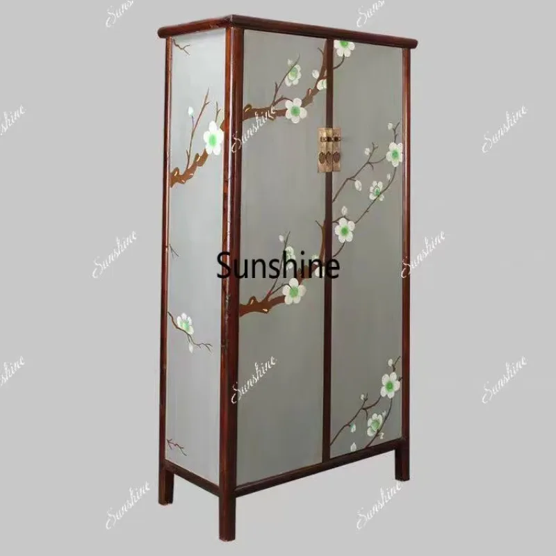New Chinese retro solid wood wardrobe bedroom locker
New Chinese retro solid wood wardrobe bedroom locker