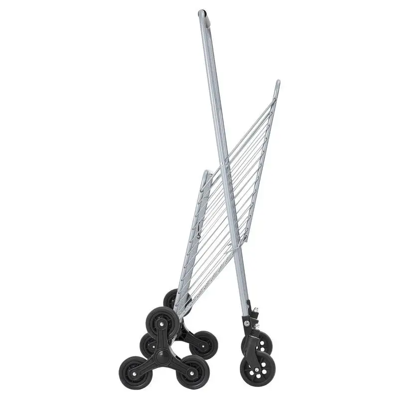 Grocery Shopping Cart, 45L Stair Climbing Shopping Cart with 360° Rolling Swivel Wheels, Stair Climber Utility Cart with Tri-Wheels, Foldable Collapsible & Lightweight for Laundry Travel, Silver
Grocery Shopping Cart, 45L Stair Climbing Shopping Cart with 360° Rolling Swivel Wheels, Stair Climber Utility Cart with Tri-Wheels, Foldable Collapsible & Lightweight for Laundry Travel, Silver