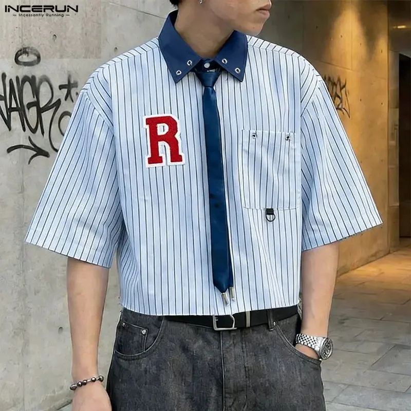 INCERUN Men's Shirt Striped Patchwork Color-block Lapel Half Sleeve Menswear Clothing Streetwear Loose 2026 Camisa Fashion Tops
INCERUN Men's Shirt Striped Patchwork Color-block Lapel Half Sleeve Menswear Clothing Streetwear Loose 2026 Camisa Fashion Tops