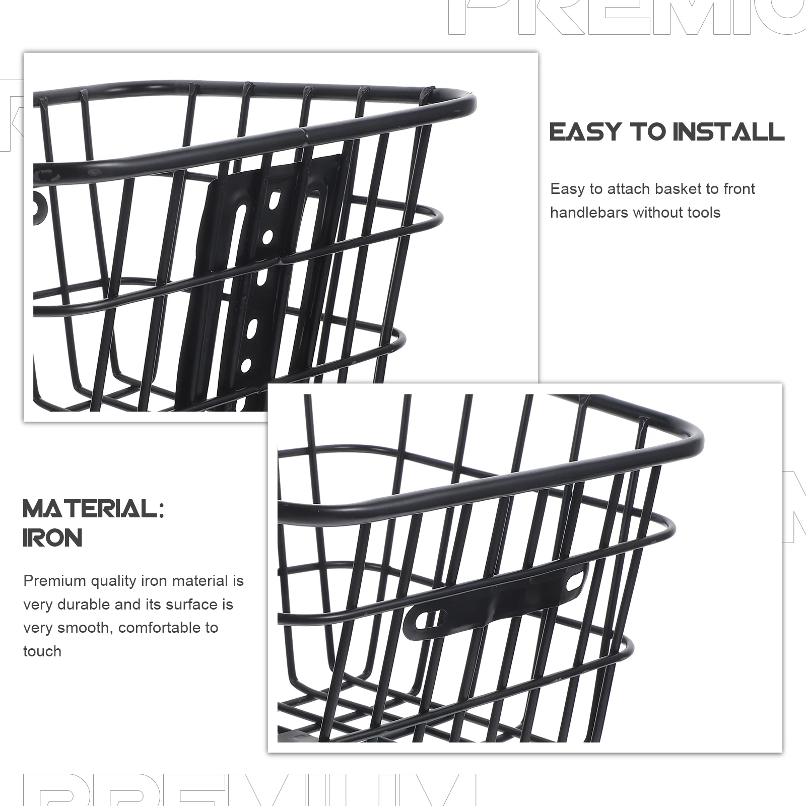 Bike Basket Durable Rust Resistant Large Capacity Foldable Easy Install Black Handlebar Storage Accessories Bike
Bike Basket Durable Rust Resistant Large Capacity Foldable Easy Install Black Handlebar Storage Accessories Bike