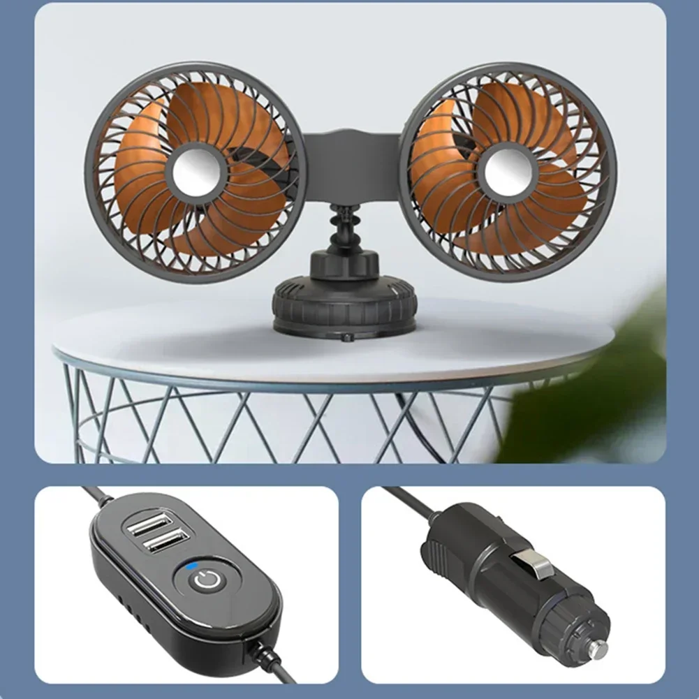 5V 12V 24V Car Fan Cooling Car Fan Dual Head Usb Car Fan 3 Speeds Adjustable Quick Installation Car Accessories
5V 12V 24V Car Fan Cooling Car Fan Dual Head Usb Car Fan 3 Speeds Adjustable Quick Installation Car Accessories