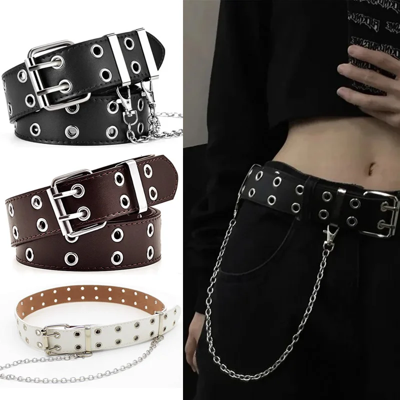 Fashion Alloy Women Belts Pair With Chain Luxury Leather Pin Buckle Belt New Style Jeans Decorative Ladies Retro Punk Waistband
Fashion Alloy Women Belts Pair With Chain Luxury Leather Pin Buckle Belt New Style Jeans Decorative Ladies Retro Punk Waistband