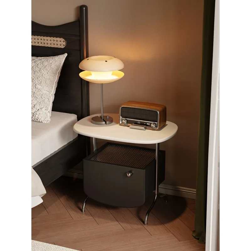 Stainless Steel Glass Simple Master Bedroom Storage Bedside Bedside Cabinet Small Apartment Creative Design Sense Side Cabinet
Stainless Steel Glass Simple Master Bedroom Storage Bedside Bedside Cabinet Small Apartment Creative Design Sense Side Cabinet