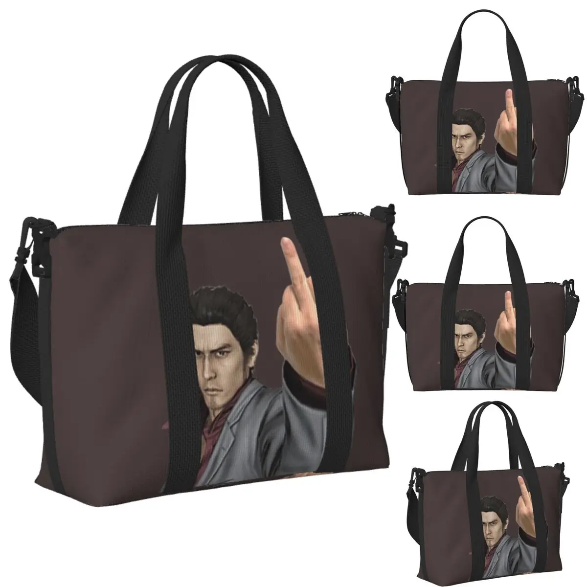 Custom Kazuma Kiryu Middle Finger Beach Travel Bag Large Capacity Tote Bags for Gym Sport Women Shopping Duffle Shoulder Bag
Custom Kazuma Kiryu Middle Finger Beach Travel Bag Large Capacity Tote Bags for Gym Sport Women Shopping Duffle Shoulder Bag