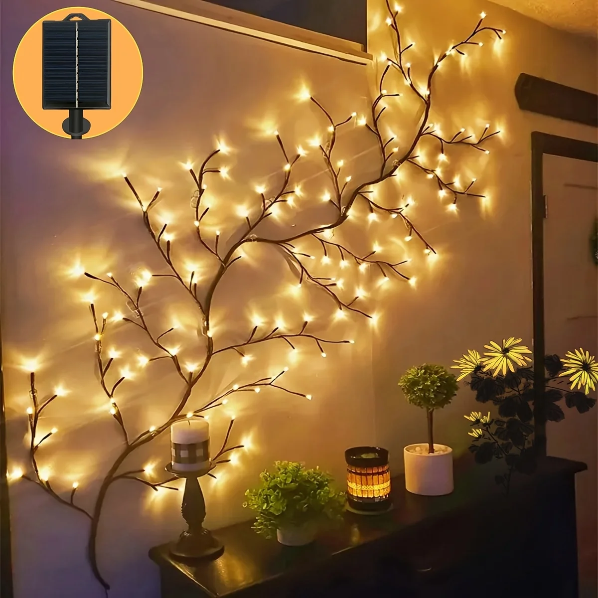 1pc USB Solar Charging Willow Branch Fairy Light 1.8m Outdoor 96 LED Solar Lamp For Indoor/Outsite Christmas Wedding Wall Decor
1pc USB Solar Charging Willow Branch Fairy Light 1.8m Outdoor 96 LED Solar Lamp For Indoor/Outsite Christmas Wedding Wall Decor