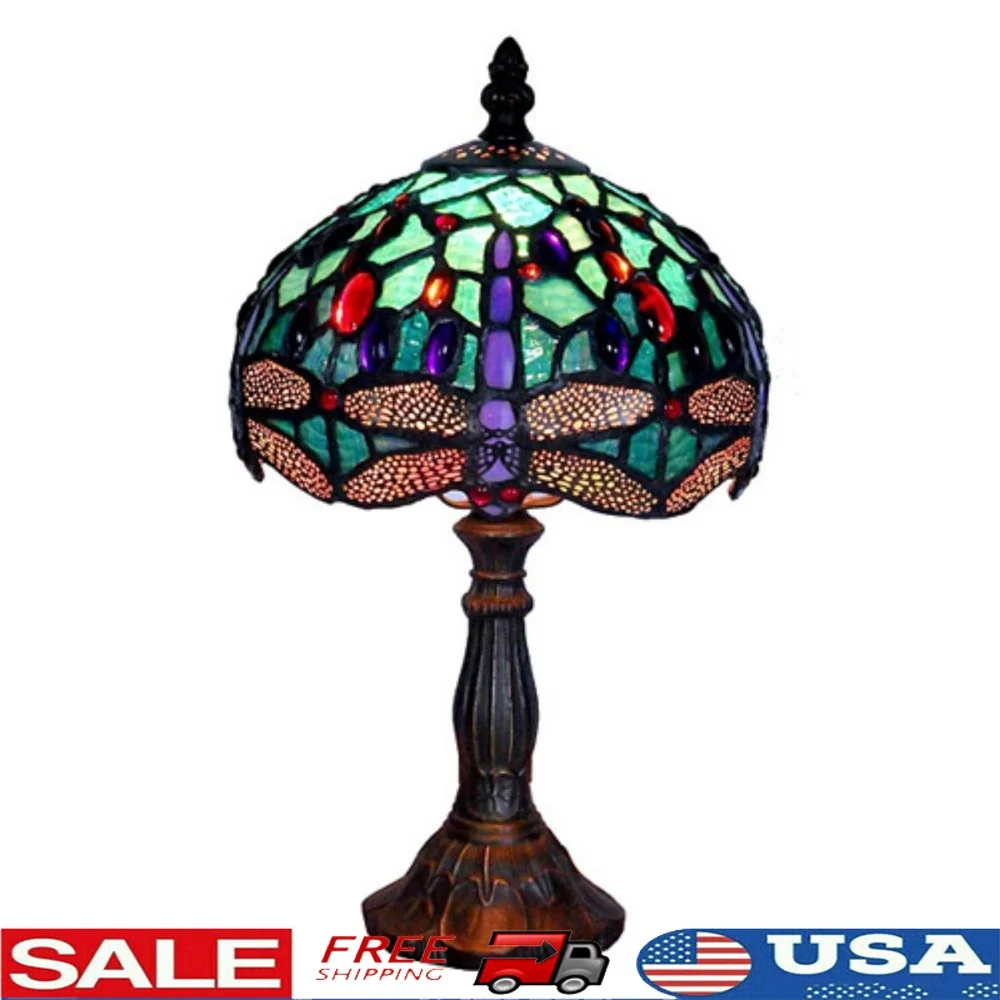 Tiffany Style Dragonfly Table Lamp Bronze Finish In-Line Switch Glass Shade Indoor Lighting Home Decor 40W Incandescent Bulb
Tiffany Style Dragonfly Table Lamp Bronze Finish In-Line Switch Glass Shade Indoor Lighting Home Decor 40W Incandescent Bulb