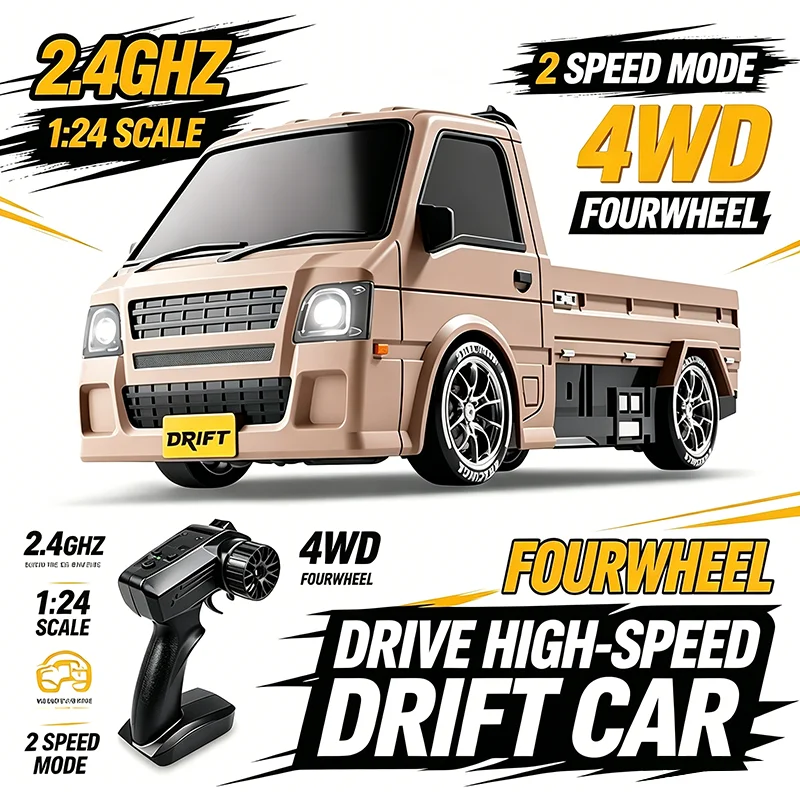 S817 1/24 Remote Control Drift Truck 2.4G 4WD Wireless Tricycle Model with LED Lights Suitable Rc Car for Children Toys
S817 1/24 Remote Control Drift Truck 2.4G 4WD Wireless Tricycle Model with LED Lights Suitable Rc Car for Children Toys