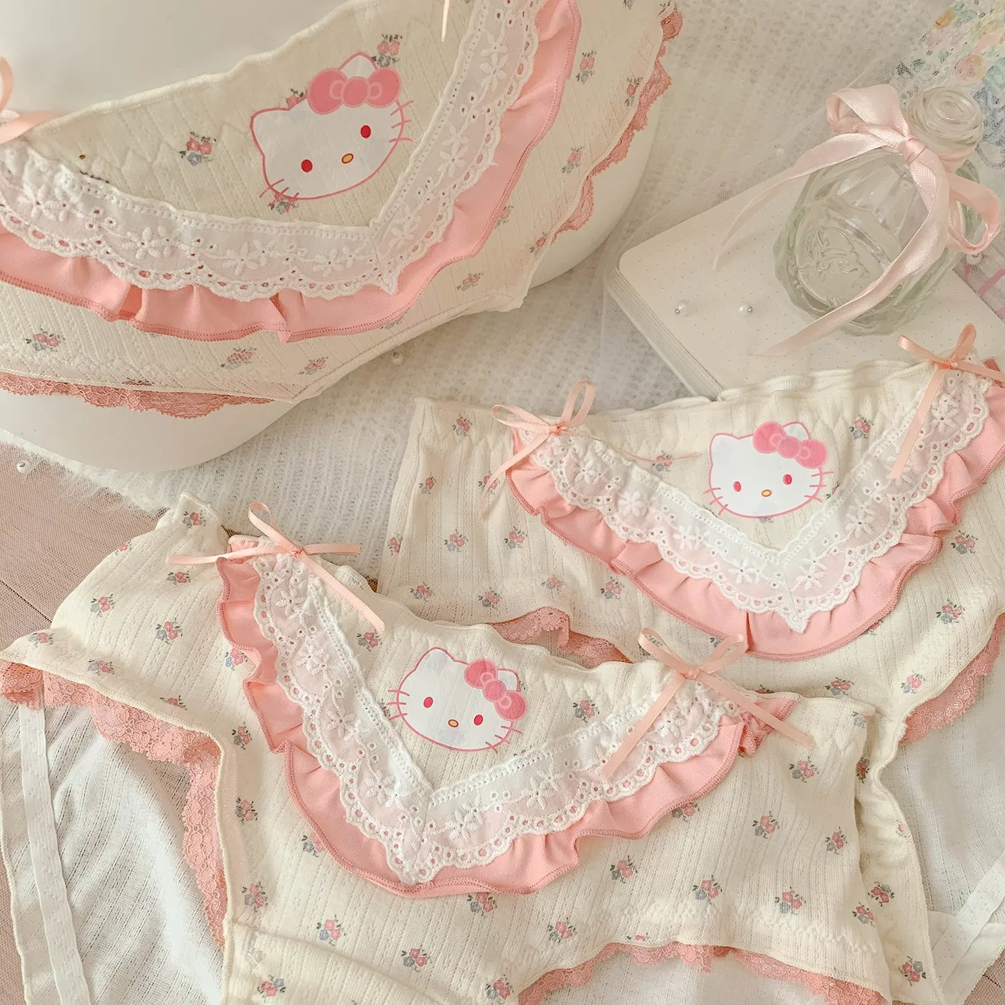Kawaii Hello Kitty Floral Panties Mid Waist Lace Bow Cotton Soft Comfortable Briefs
Kawaii Hello Kitty Floral Panties Mid Waist Lace Bow Cotton Soft Comfortable Briefs