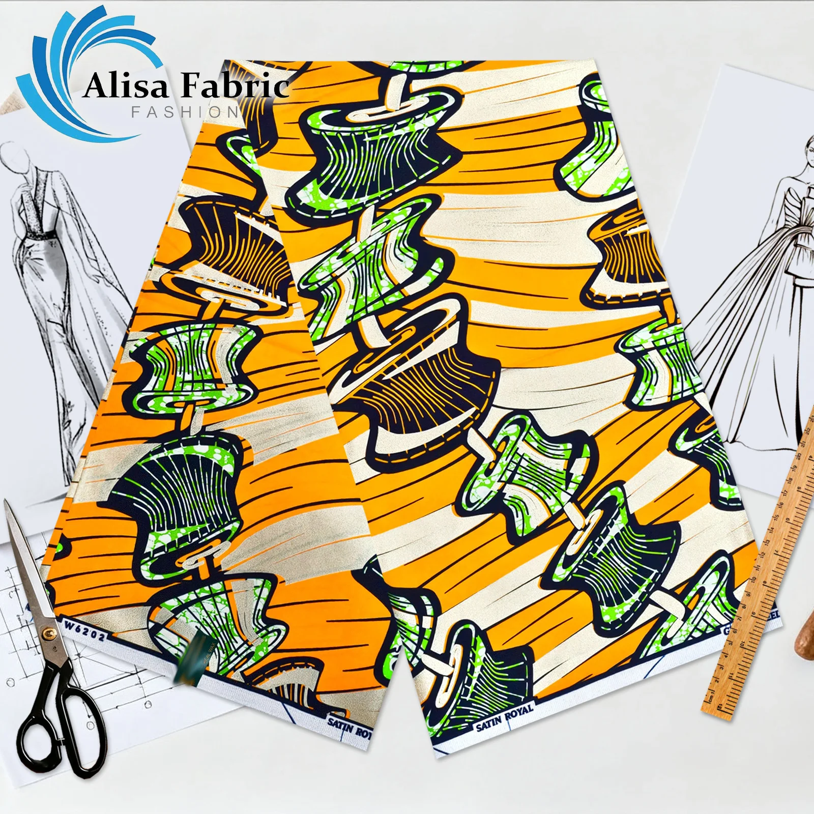New arrived African gold wax African fabric wax wholesale 6 yards 100% cotton Ankara couture for Christmas dress, Orange & Green
New arrived African gold wax African fabric wax wholesale 6 yards 100% cotton Ankara couture for Christmas dress, Orange & Green