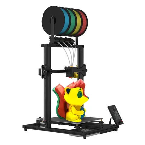 Impresora 3D Z8PM4 PRO 300x300x400mm 4 en 1 extrusora de salida impresión en colores mezclados impresora 3D de alta precisión con pantalla LCD TFT de 4,3 pulgadas