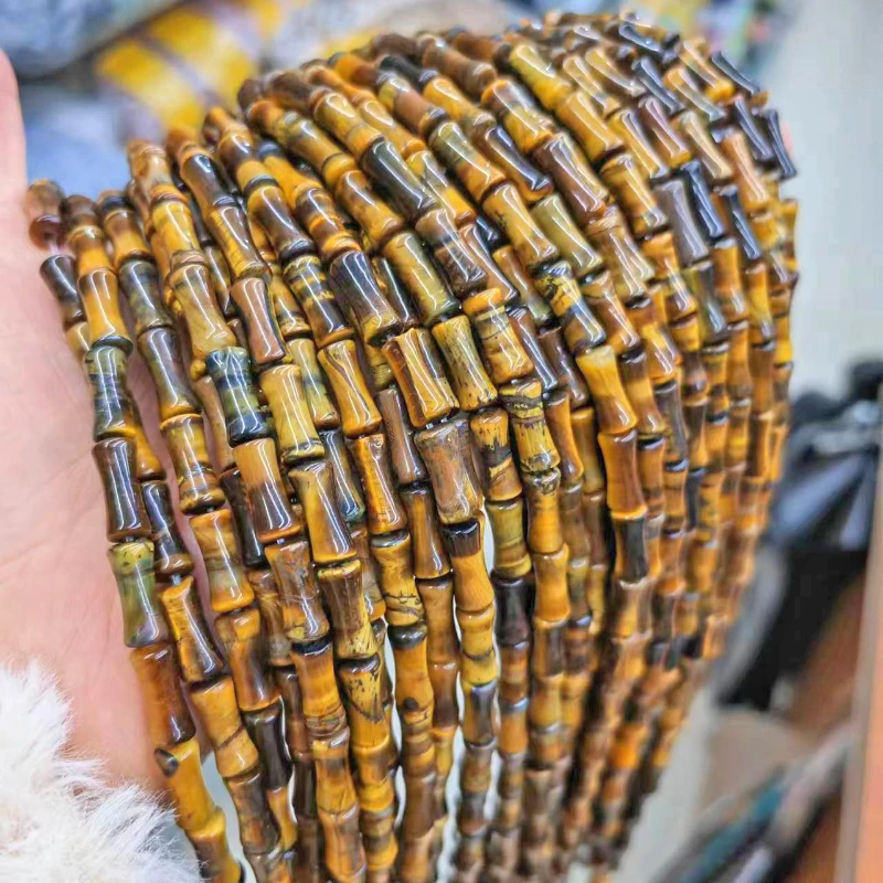 New Natural Tiger Eyes Stone Bamboo Joint Handmade DIY Bracelet Necklace Earrings Keychain Jewelry Accessories Wholesale
New Natural Tiger Eyes Stone Bamboo Joint Handmade DIY Bracelet Necklace Earrings Keychain Jewelry Accessories Wholesale