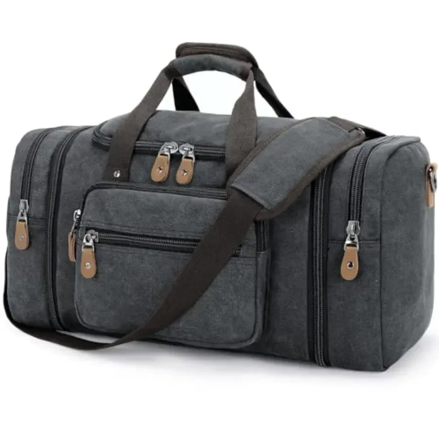 Canvas Duffle Bag for Travel 50L Expandable Duffel Weekend Overnight Bag men Dark Gray
Canvas Duffle Bag for Travel 50L Expandable Duffel Weekend Overnight Bag men Dark Gray
