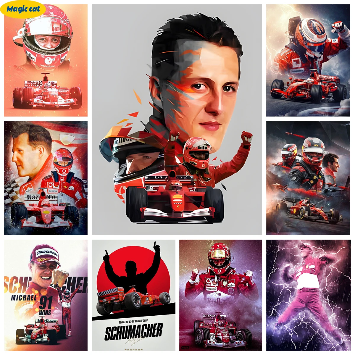 S-Schumacher 5D Diamond Painting Formula Racing Diy Diamond Embroidery Cross Stitch Athletic Star Mosaic Home Wall Decor Gift
S-Schumacher 5D Diamond Painting Formula Racing Diy Diamond Embroidery Cross Stitch Athletic Star Mosaic Home Wall Decor Gift