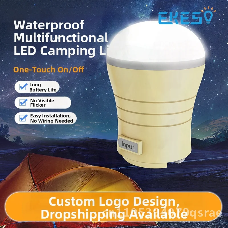USB Rechargeable LED Camping Light Emergency Night Market Treasure Light Black/White Touch Switch Lithium-Ion Outdoor Tool
USB Rechargeable LED Camping Light Emergency Night Market Treasure Light Black/White Touch Switch Lithium-Ion Outdoor Tool