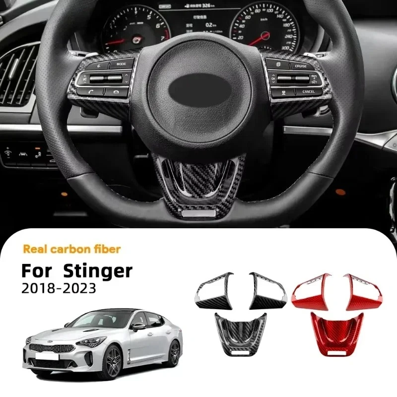 For Kia Stinger Real Hard Carbon Fiber 2018-2023 Interior Decoration Steering Wheel Panel Cover Trim Modification Accessories
For Kia Stinger Real Hard Carbon Fiber 2018-2023 Interior Decoration Steering Wheel Panel Cover Trim Modification Accessories