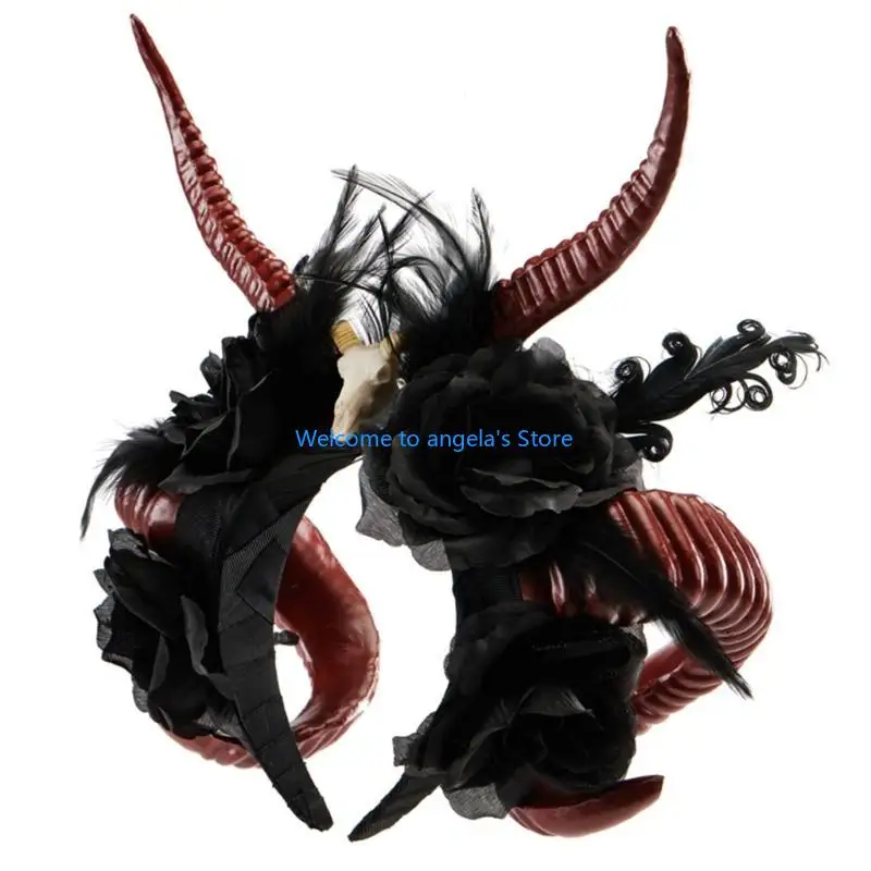 X4YC повязки на голову с рогом ведьмы, дьявольской розой, темные кружева для карнавала, вечерние, готический костюм ручной
X4YC повязки на голову с рогом ведьмы, дьявольской розой, темные кружева для карнавала, вечерние, готический костюм ручной