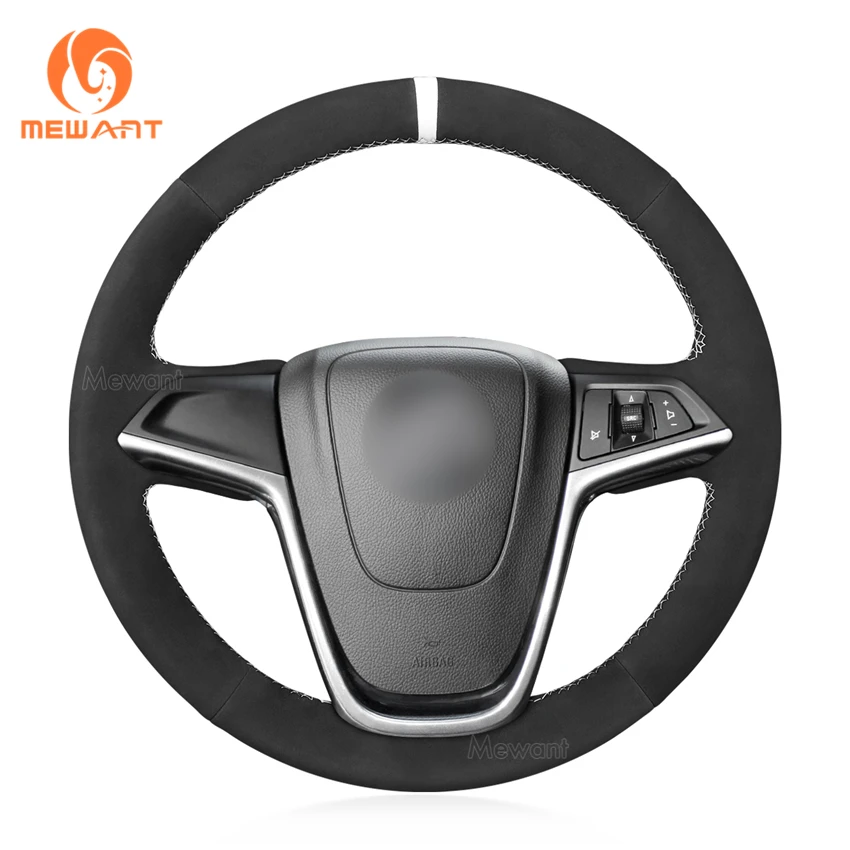 MEWANT Black Genuine Leather Suede Car Steering Wheel Cover for Opel Astra J Meriva B Zafira C Vauxhall Astra J 2009 2010-2017
MEWANT Black Genuine Leather Suede Car Steering Wheel Cover for Opel Astra J Meriva B Zafira C Vauxhall Astra J 2009 2010-2017