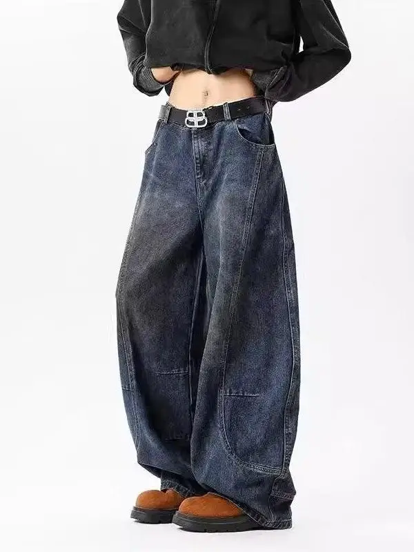 Джинсы в стиле ретро с эффектом потертости, джинсы-брюки в американском уличном стиле, с элементами гонконгского стиля, рабочие брюки, молодежные трендовые прямые джинсы
Джинсы в стиле ретро с эффектом потертости, джинсы-брюки в американском уличном стиле, с элементами гонконгского стиля, рабочие брюки, молодежные трендовые прямые джинсы