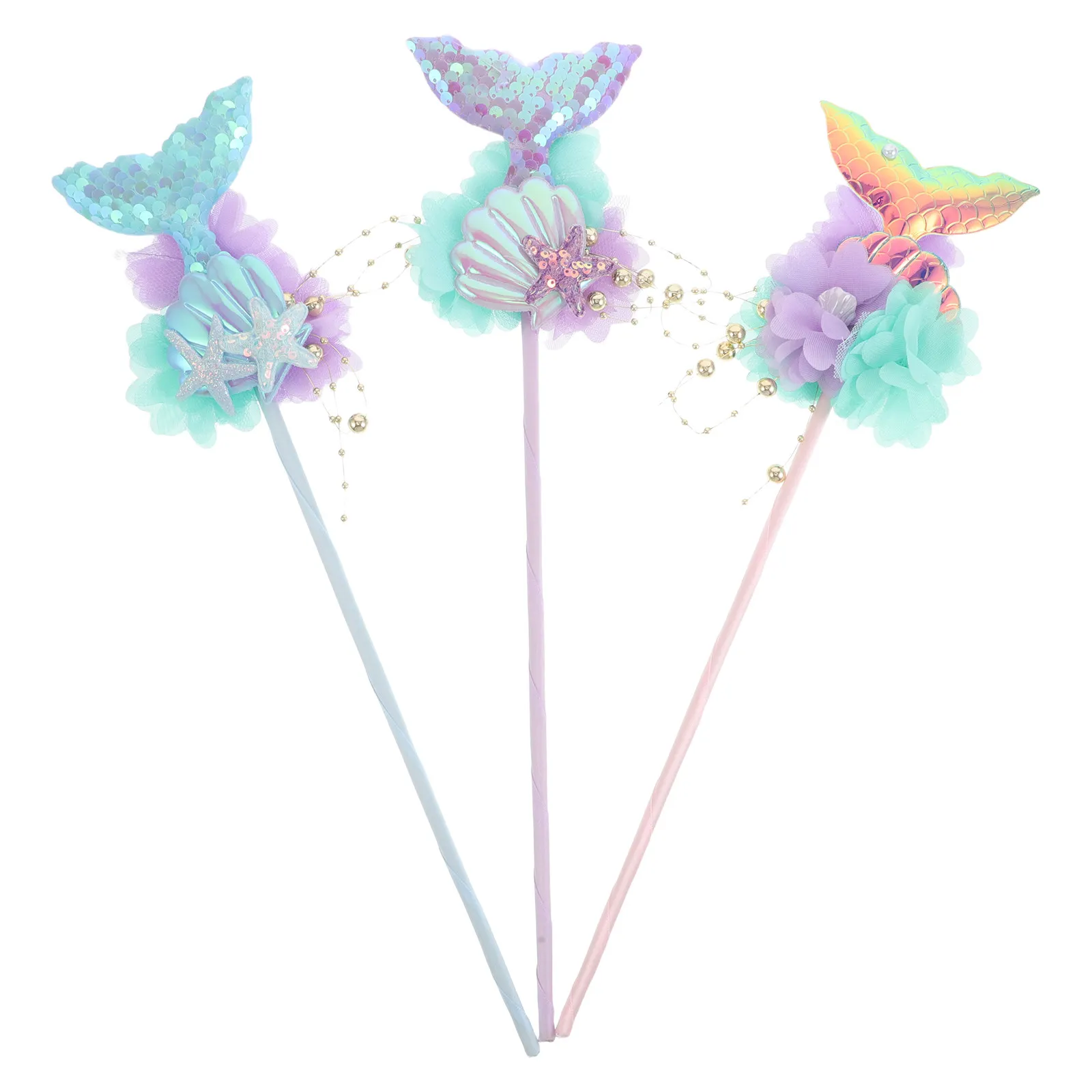 3Pcs Enchanting Mermaid Wands with Shimmering Sequin Tails Ideal for Girls Dress Up Princess Role Play Wedding Mermaid Theme
3Pcs Enchanting Mermaid Wands with Shimmering Sequin Tails Ideal for Girls Dress Up Princess Role Play Wedding Mermaid Theme