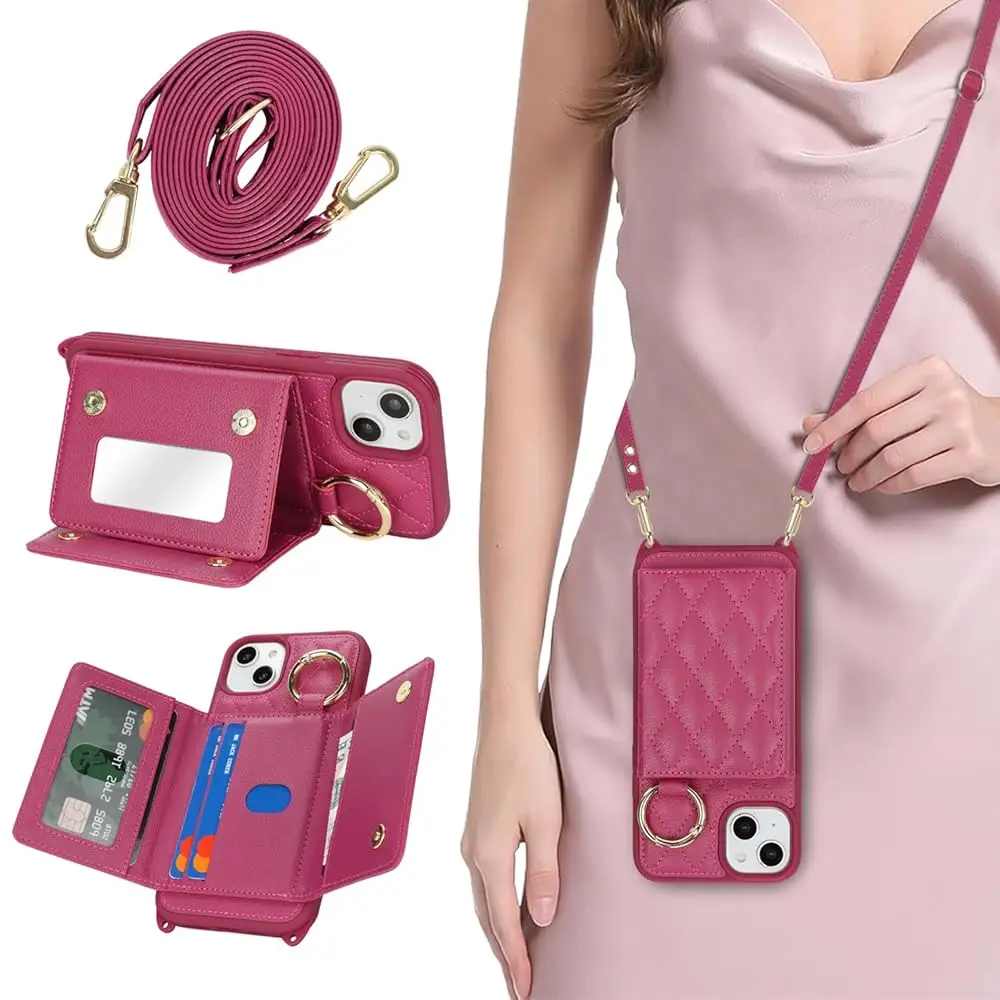 for iPhone 15 Pro Max Case with Card Holder and Strap for Women,Crossbody Lanyard, Make Up Mirror,Ring Stand,Snap Clasp,Cute
for iPhone 15 Pro Max Case with Card Holder and Strap for Women,Crossbody Lanyard, Make Up Mirror,Ring Stand,Snap Clasp,Cute