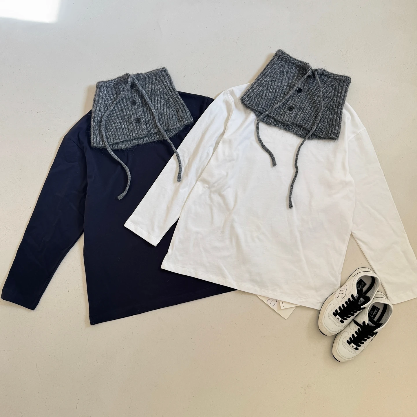 Rose Sister plus Size Women's Autumn Winter Korean Sle ey Woolen Scarf Ne round Brued Base irt 50382A
Rose Sister plus Size Women's Autumn Winter Korean Sle ey Woolen Scarf Ne round Brued Base irt 50382A