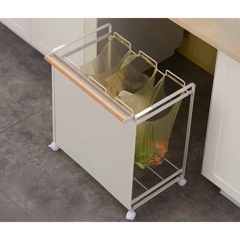 Wrought iron home storage cleaning three grid mobile pulley dry and wet sorting garbage hanger kitchen trash can with wheels
Wrought iron home storage cleaning three grid mobile pulley dry and wet sorting garbage hanger kitchen trash can with wheels