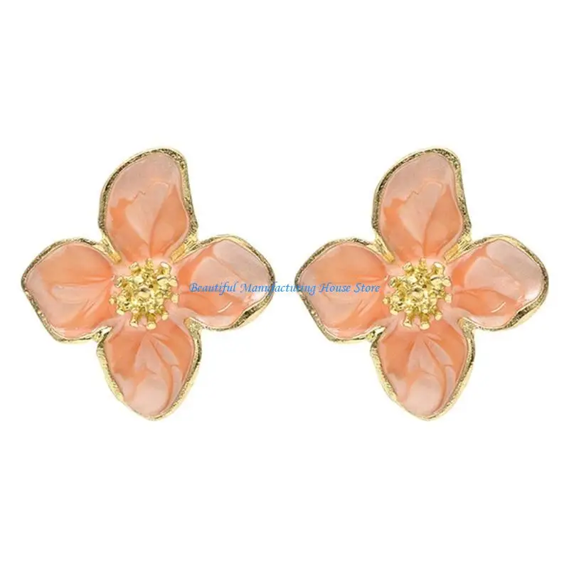E56A Hibiscus Dropped Glaze Flower Studs Earrings for Women and Girls French Vintage Styles Fashion Korean Wedding Jewelry
E56A Hibiscus Dropped Glaze Flower Studs Earrings for Women and Girls French Vintage Styles Fashion Korean Wedding Jewelry