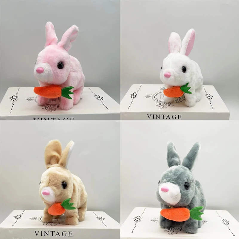 1Pc Realistic Bunny Toys Plush Electronic Stuffed Carrot Little White Rabbit Simulated Pet Walking Shaking Ears Educational Toy
1Pc Realistic Bunny Toys Plush Electronic Stuffed Carrot Little White Rabbit Simulated Pet Walking Shaking Ears Educational Toy
