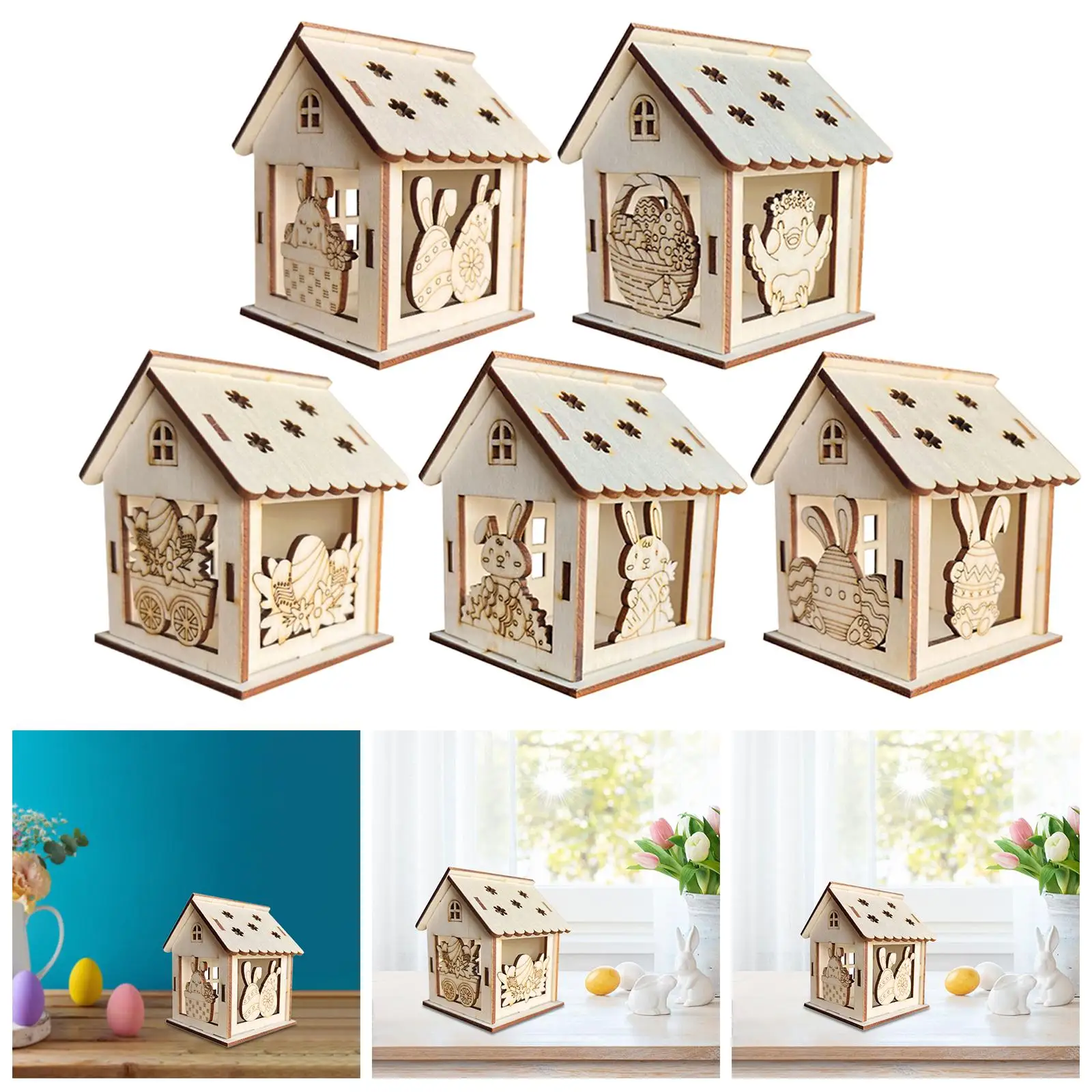3D Wooden Bunny House Craft Kit DIY Painting Set for Children Creative Easter Decor and Party Table Supplies
3D Wooden Bunny House Craft Kit DIY Painting Set for Children Creative Easter Decor and Party Table Supplies