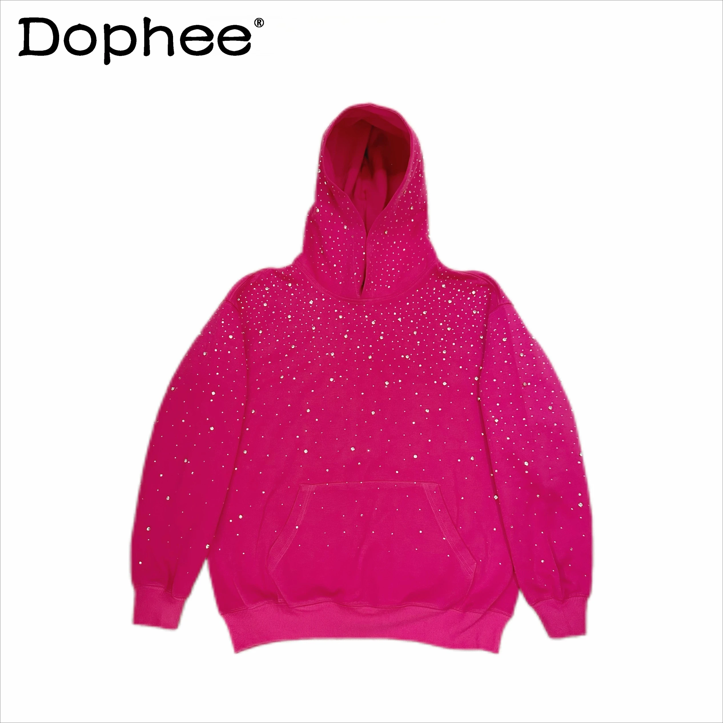 Корейская толстовка с капюшоном и длинными рукавами для тяжелой промышленности, розовая, унисекс, весна-осень, новый повседневный универсальный свободный пуловер 
Корейская толстовка с капюшоном и длинными рукавами для тяжелой промышленности, розовая, унисекс, весна-осень, новый повседневный универсальный свободный пуловер