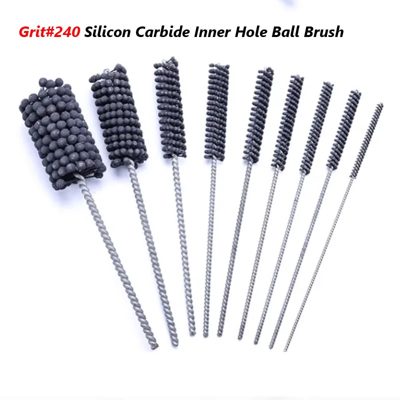 1 шт. 240 # Щетка для труб из карбида кремния, шариковая щетка для труб, блок клапана, внутренняя щетка для удаления заусенцев цилиндра, щетка для деубонизации d4,5 ~ 68 мм 
1 шт. 240 # Щетка для труб из карбида кремния, шариковая щетка для труб, блок клапана, внутренняя щетка для удаления заусенцев цилиндра, щетка для деубонизации d4,5 ~ 68 мм